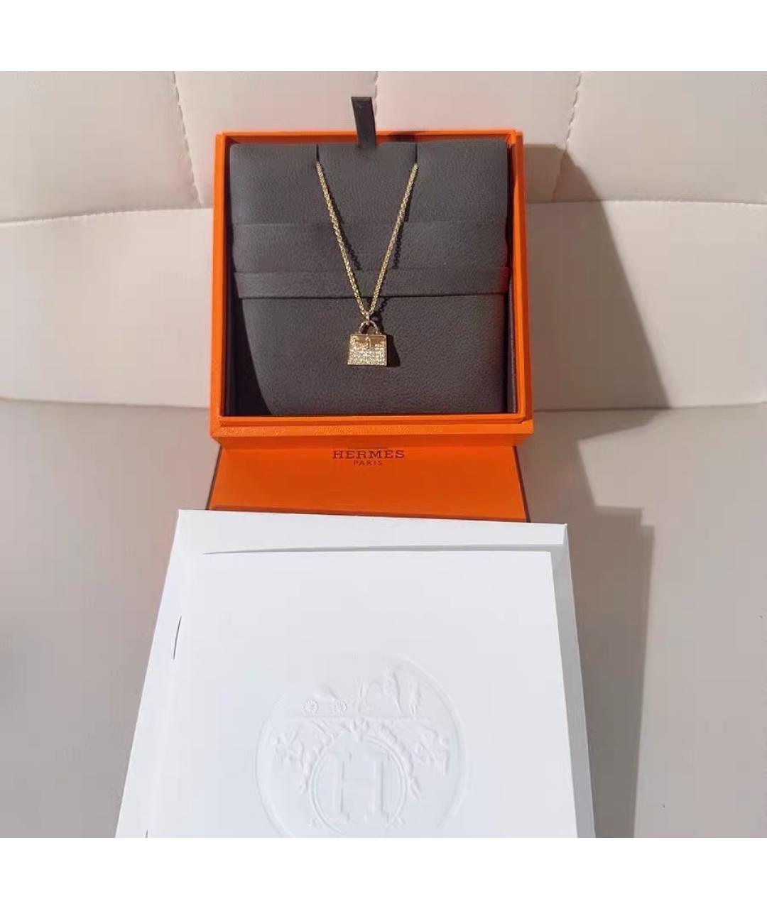 HERMES Розовое колье из розового золота, фото 2