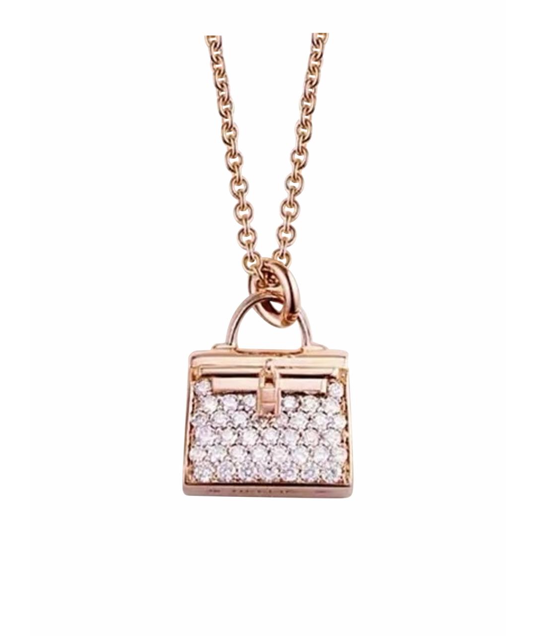 HERMES Розовое колье из розового золота, фото 1