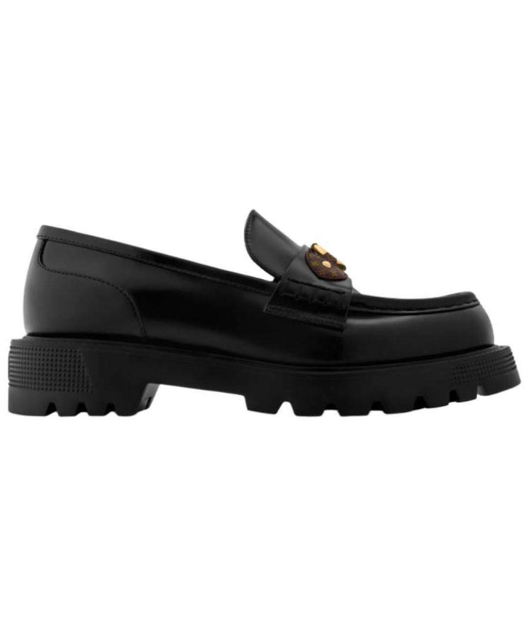 LOUIS VUITTON Черные кожаные лоферы, фото 1