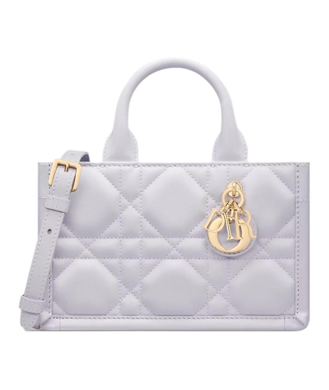 CHRISTIAN DIOR Фиолетовая кожаная сумка через плечо, фото 1