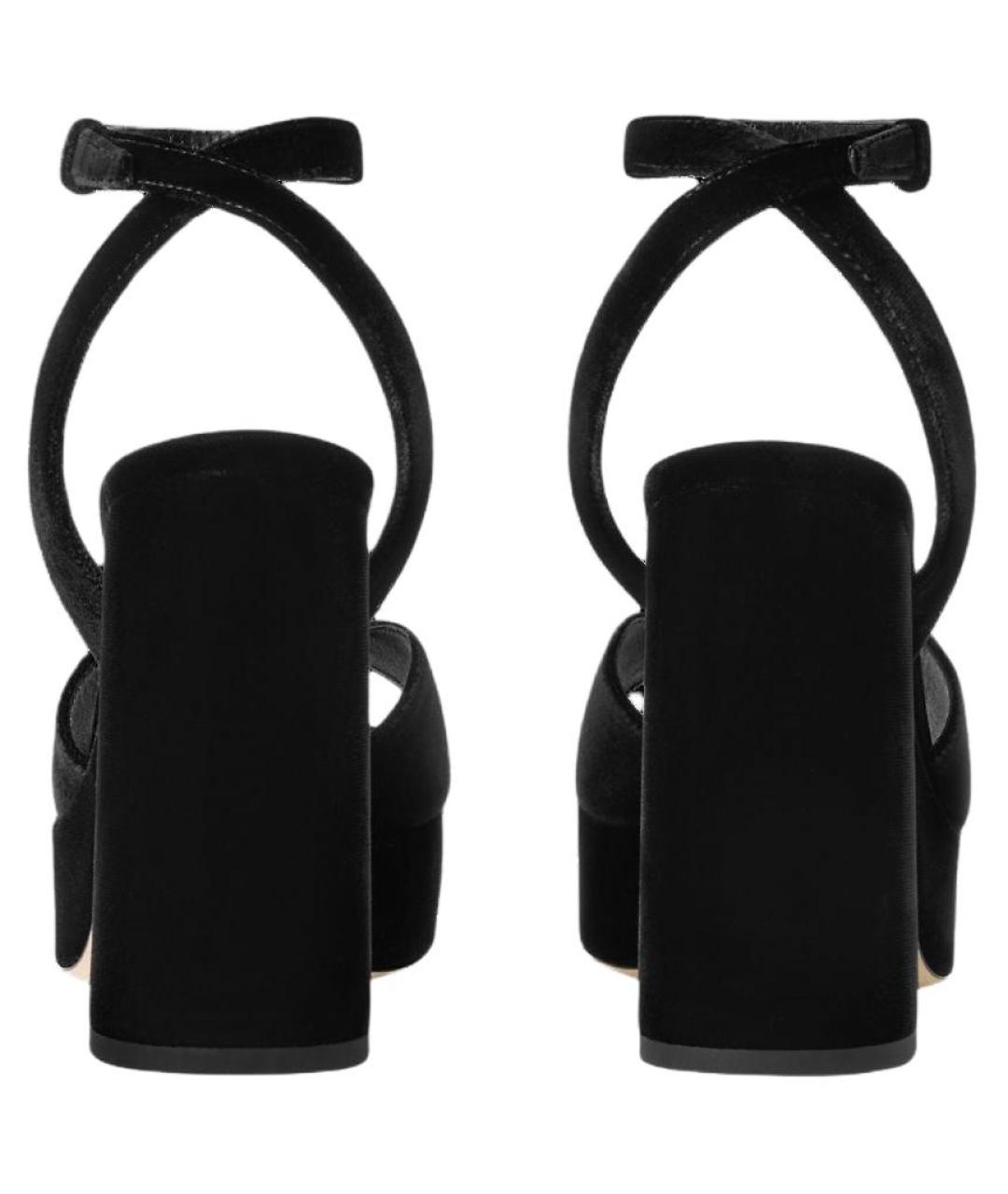 LOUIS VUITTON Черные замшевые босоножки, фото 5