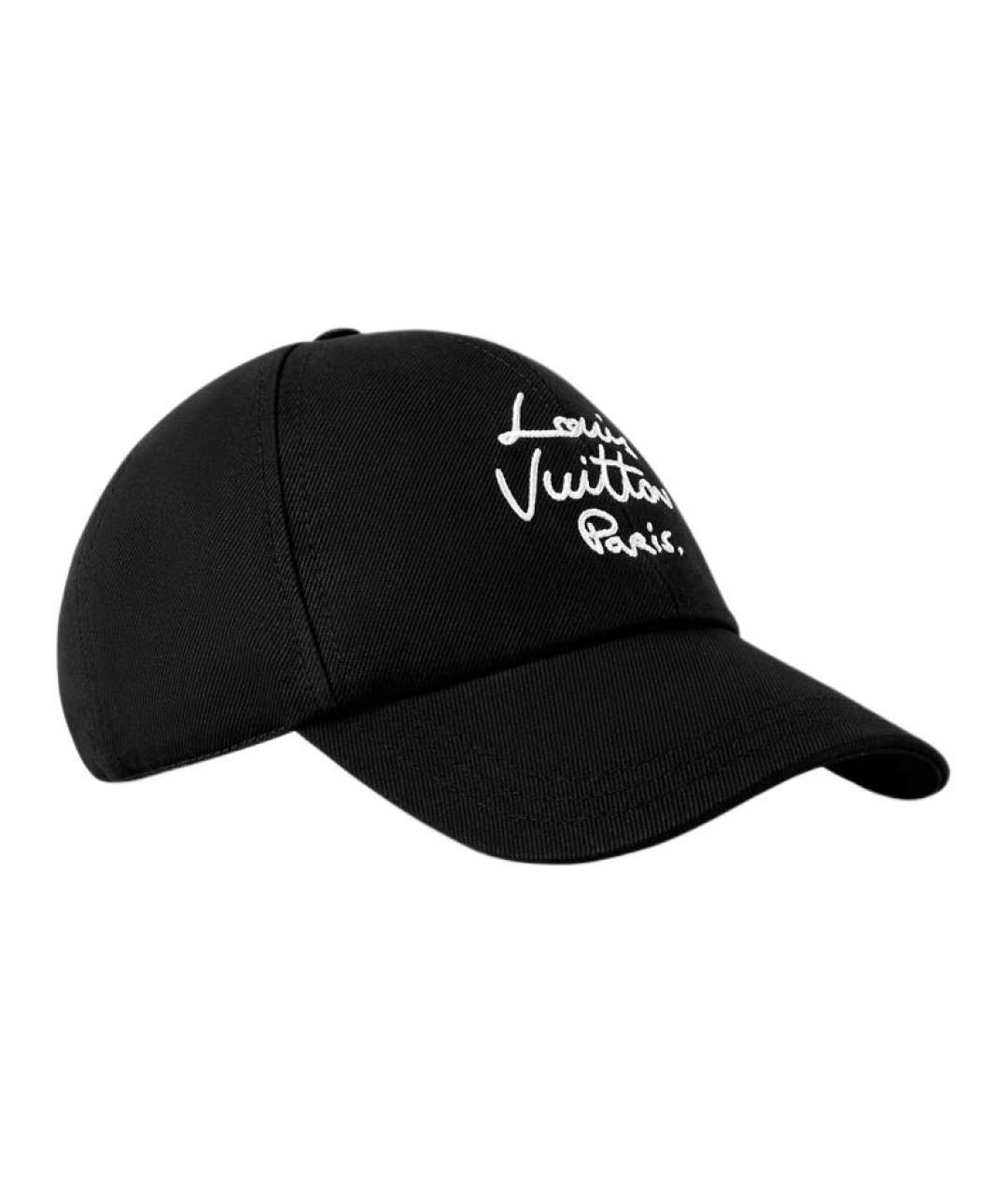 LOUIS VUITTON Черная хлопковая кепка, фото 2