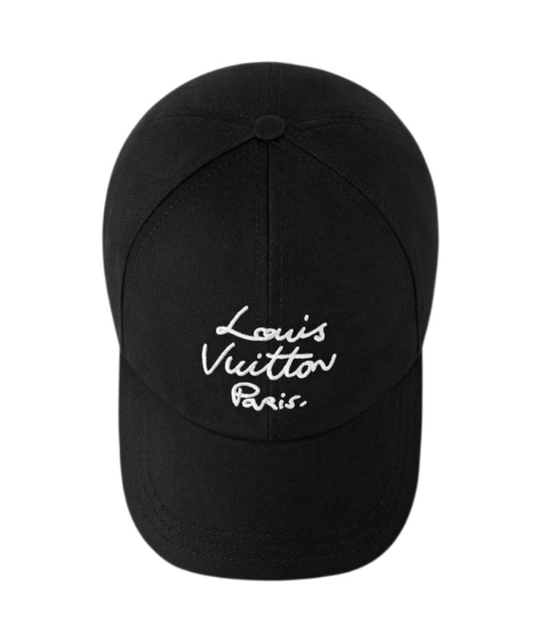 LOUIS VUITTON Черная хлопковая кепка, фото 3