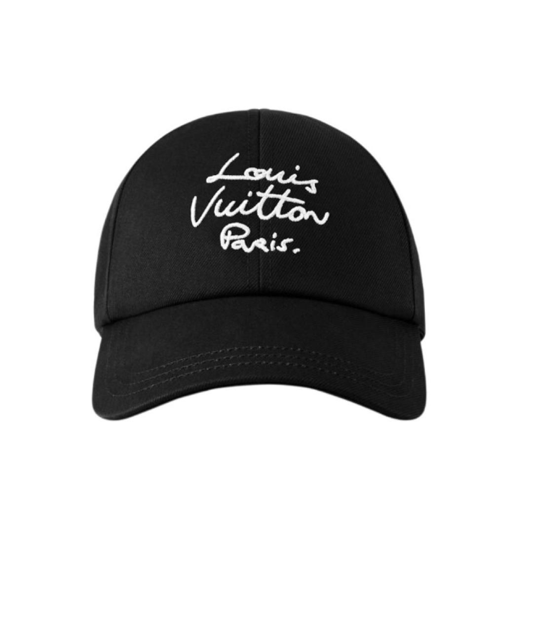 LOUIS VUITTON Черная хлопковая кепка, фото 1
