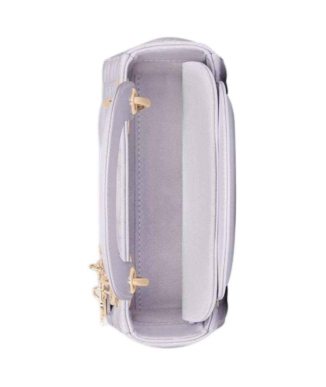 CHRISTIAN DIOR Фиолетовая кожаная сумка через плечо, фото 5