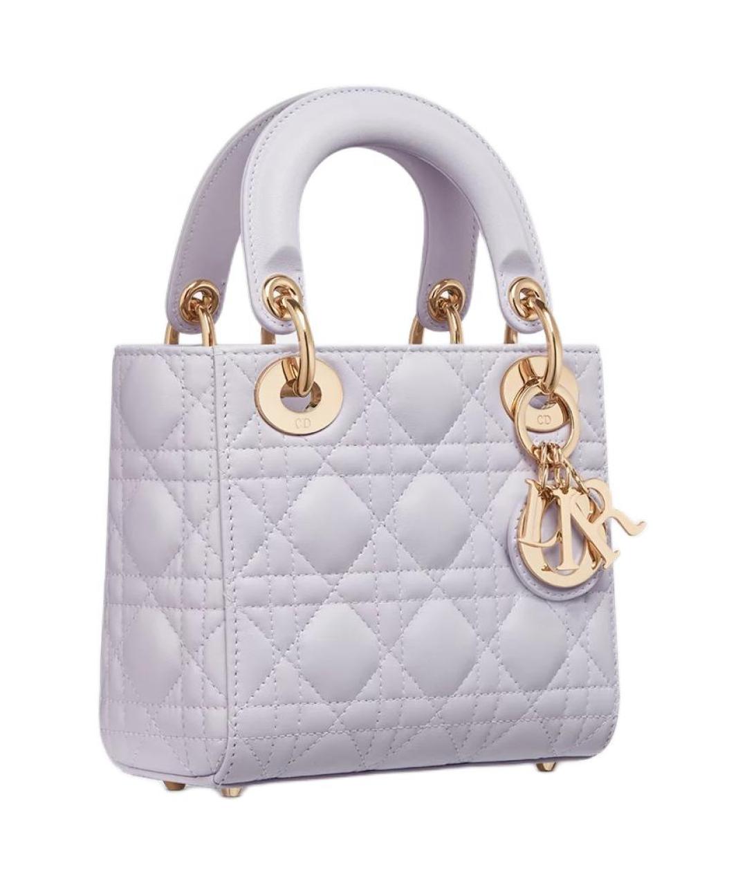 CHRISTIAN DIOR Фиолетовая кожаная сумка через плечо, фото 3