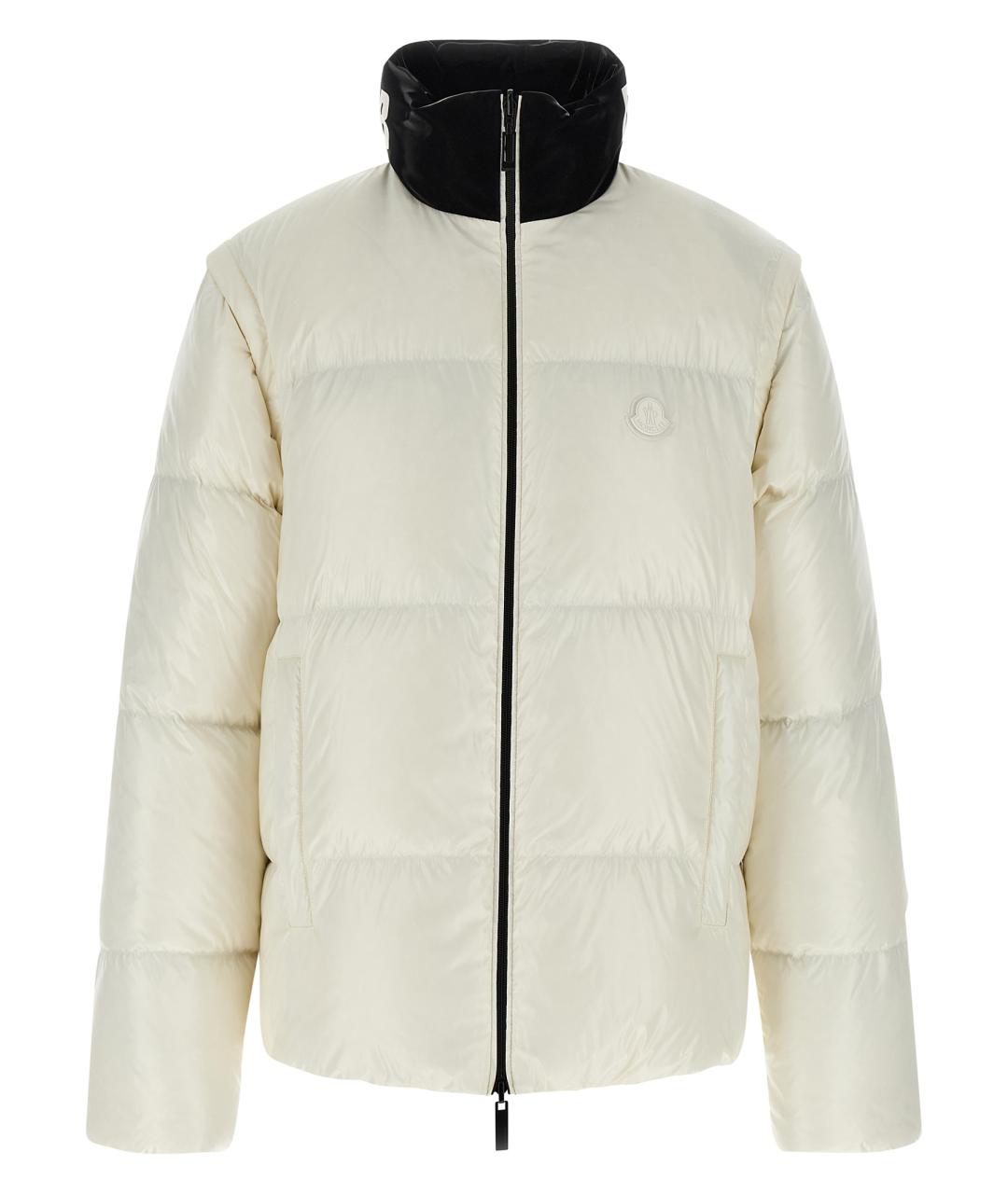 MONCLER Черный полиэстеровый пуховик, фото 2