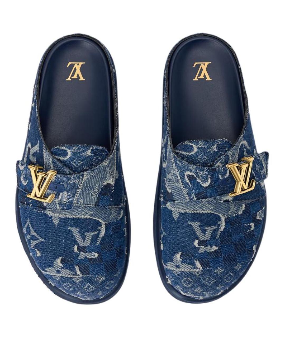 LOUIS VUITTON Синие слипоны, фото 4