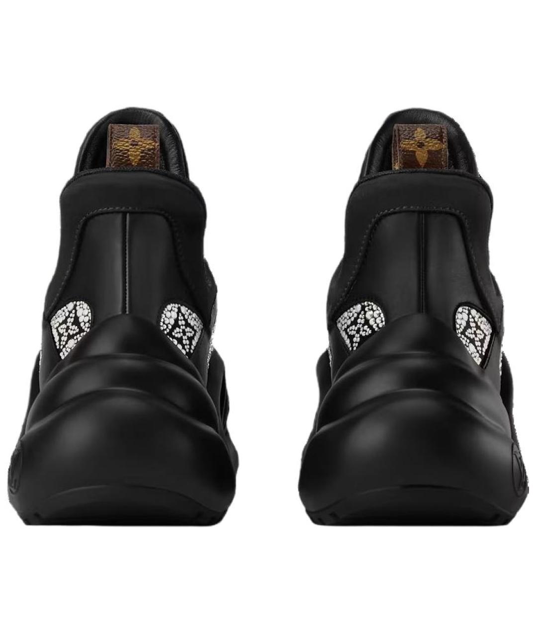 LOUIS VUITTON Черные кожаные кроссовки, фото 5