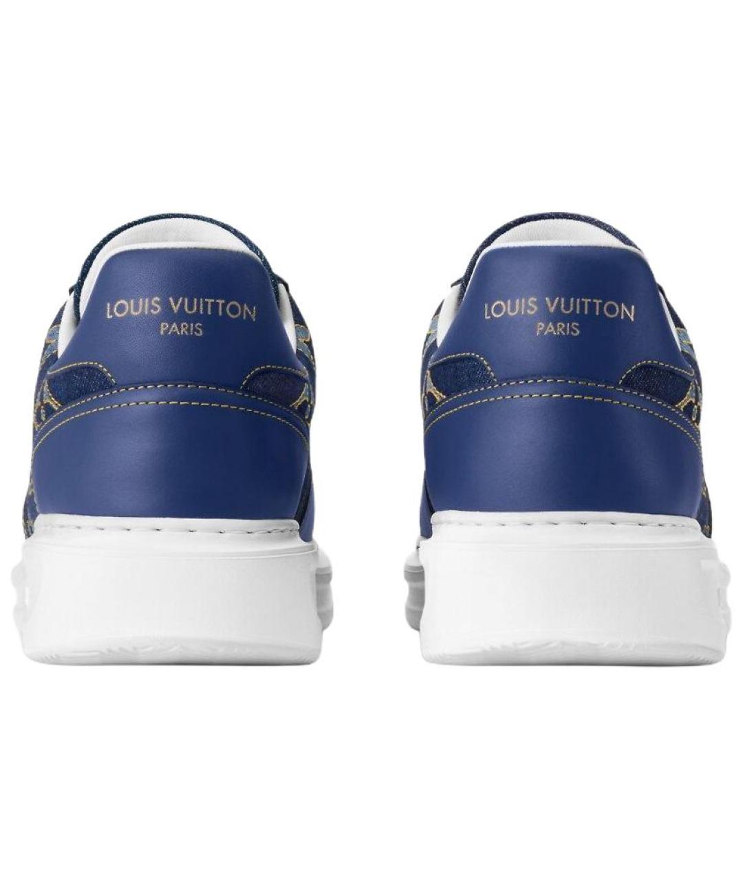 LOUIS VUITTON Синие текстильные низкие кроссовки / кеды, фото 5