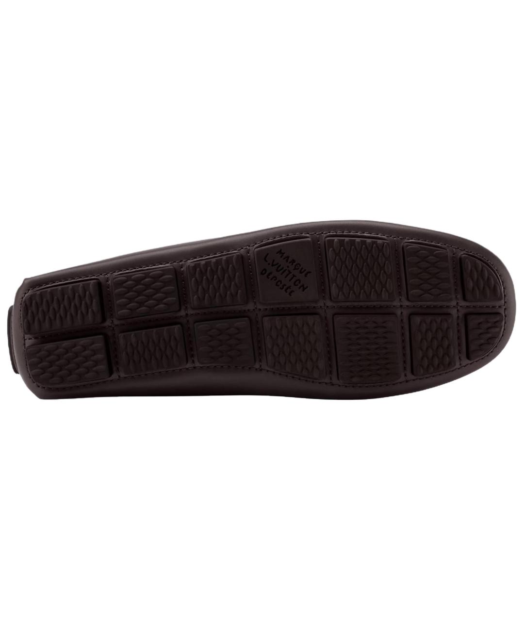LOUIS VUITTON Коричневые кожаные мокасины, фото 6