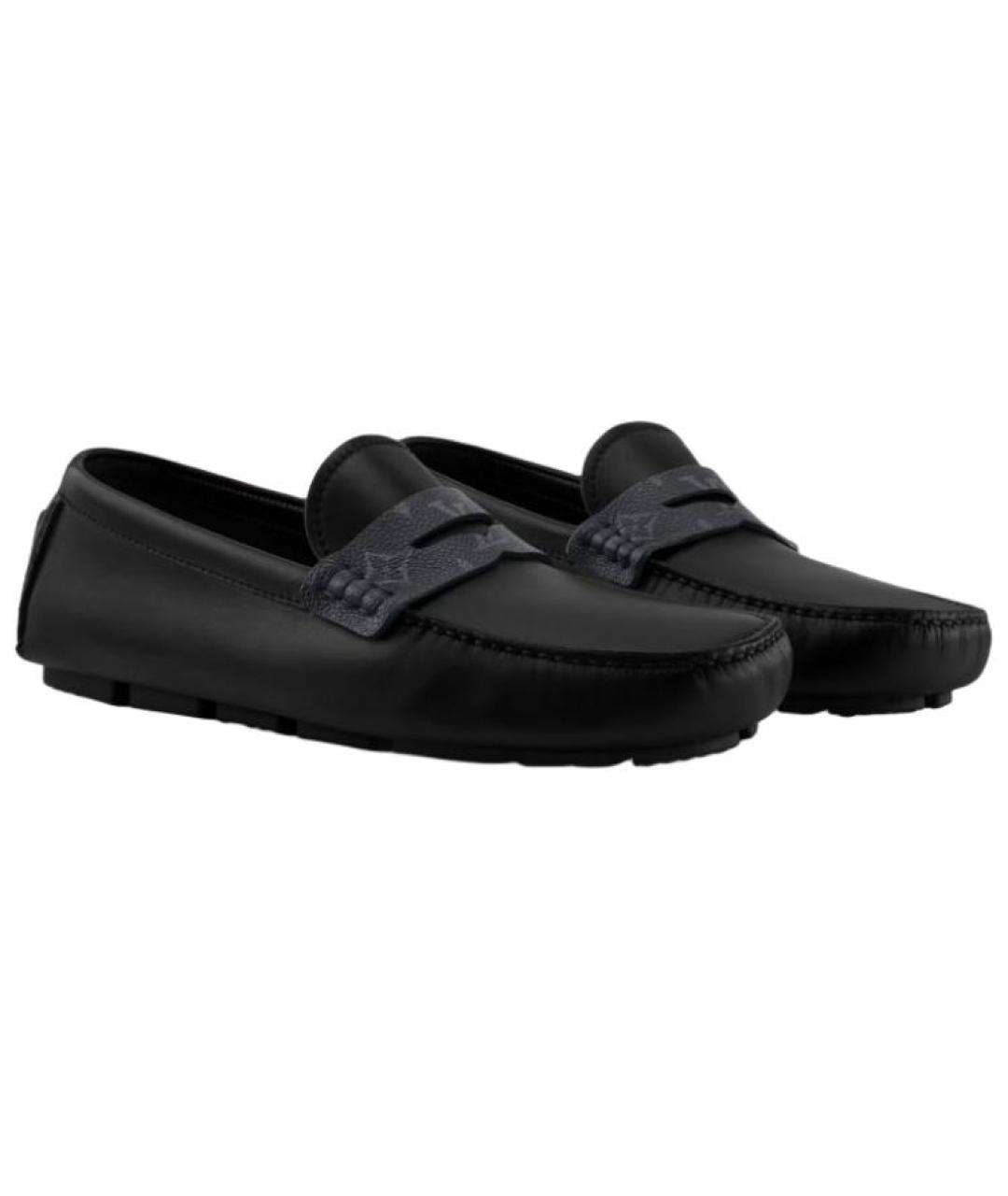 LOUIS VUITTON Черные кожаные мокасины, фото 3