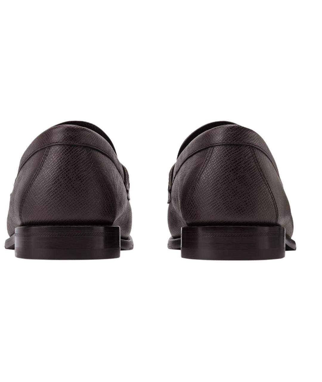 LOUIS VUITTON Коричневые кожаные лоферы, фото 5