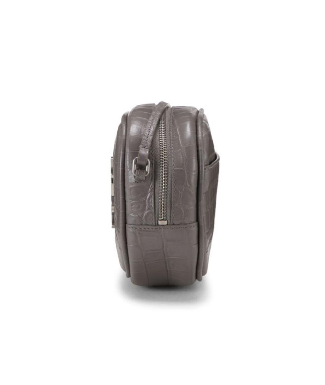 SAINT LAURENT Серая кожаная сумка через плечо, фото 5