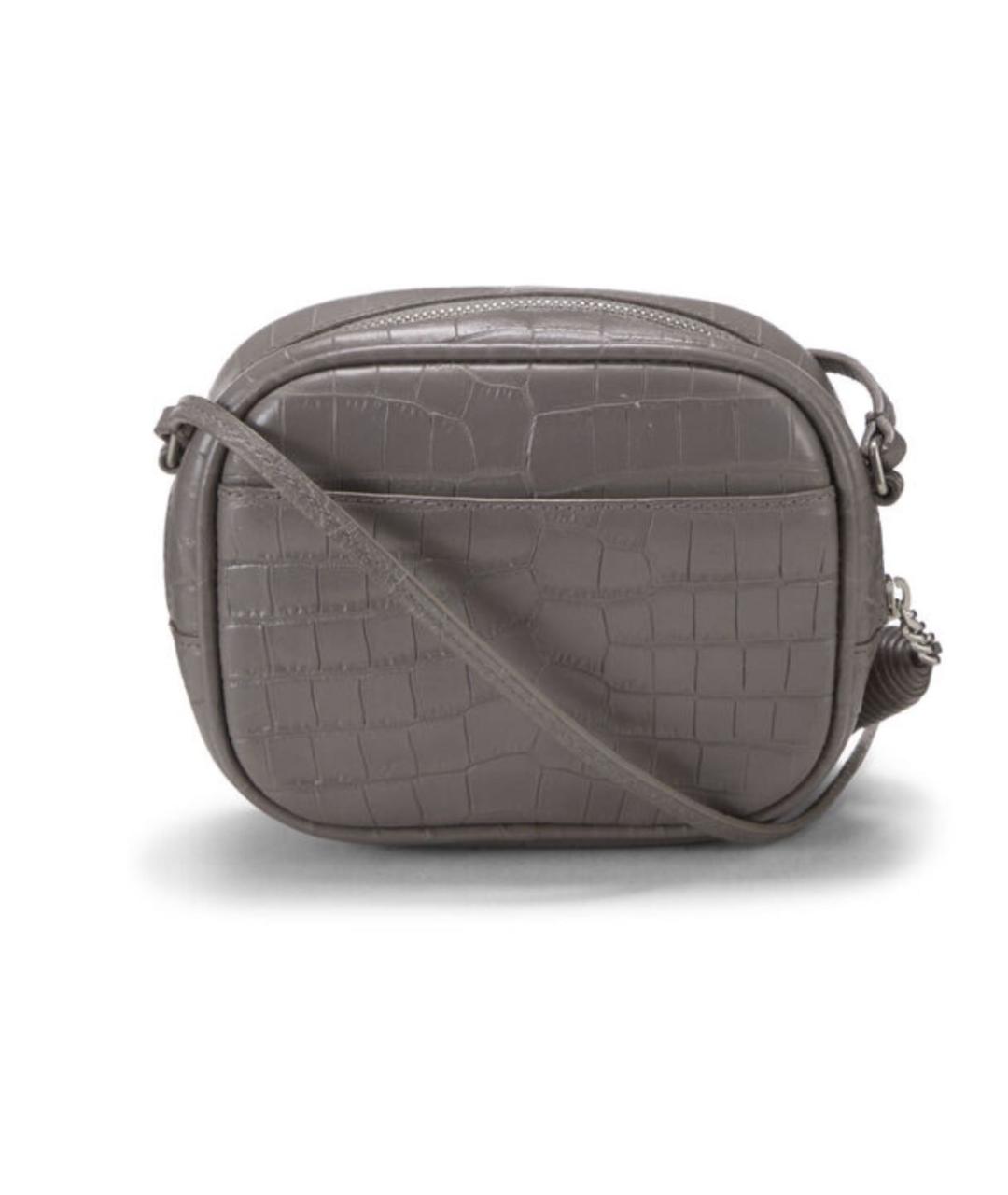 SAINT LAURENT Серая кожаная сумка через плечо, фото 6