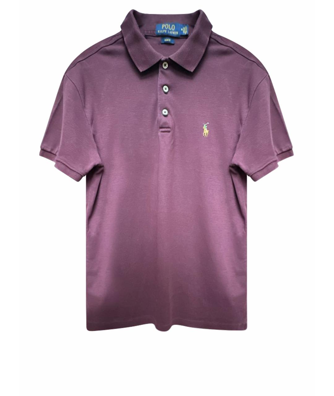 POLO RALPH LAUREN Бордовое хлопковое поло с коротким рукавом, фото 1