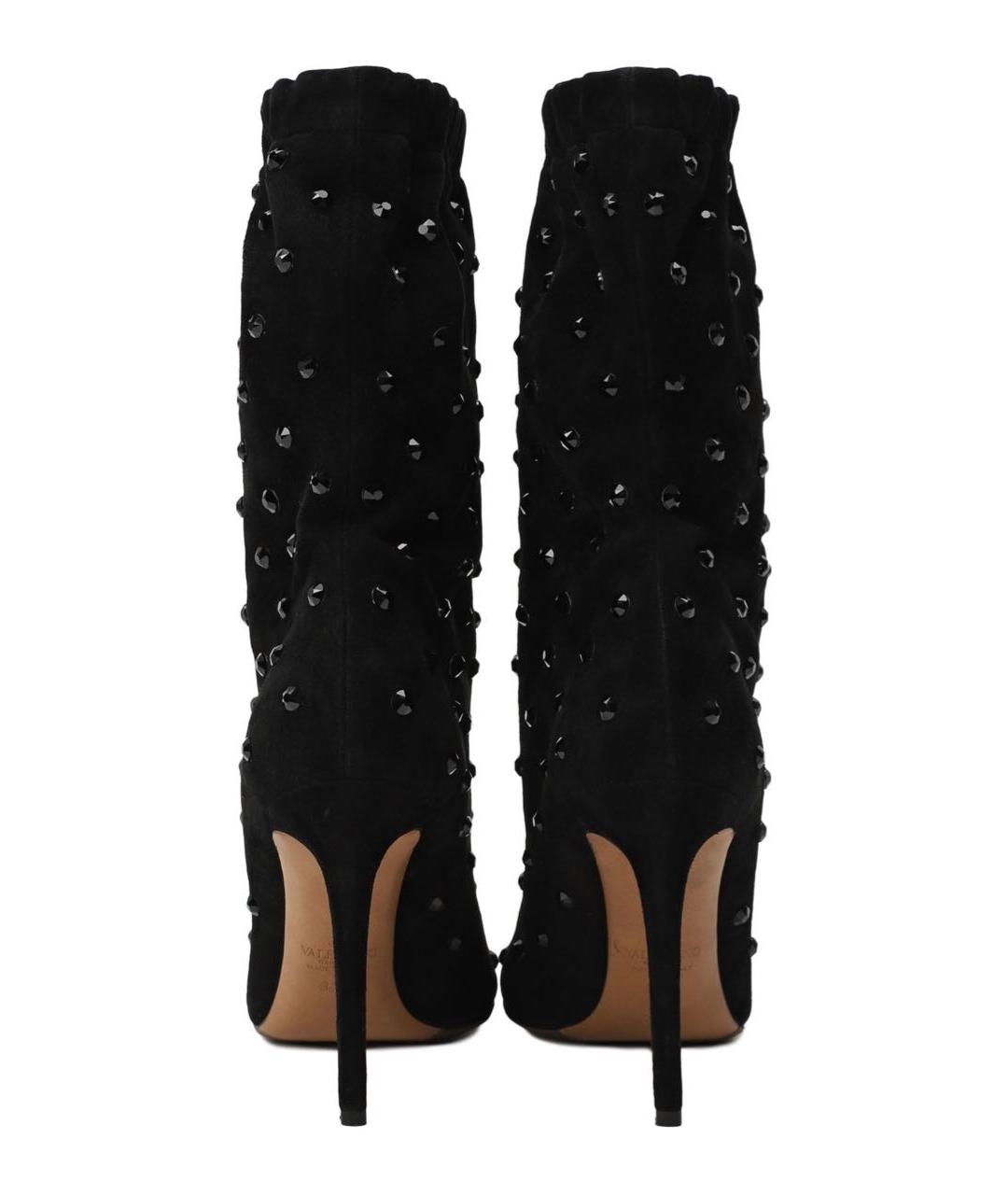 VALENTINO Черные замшевые сапоги, фото 3
