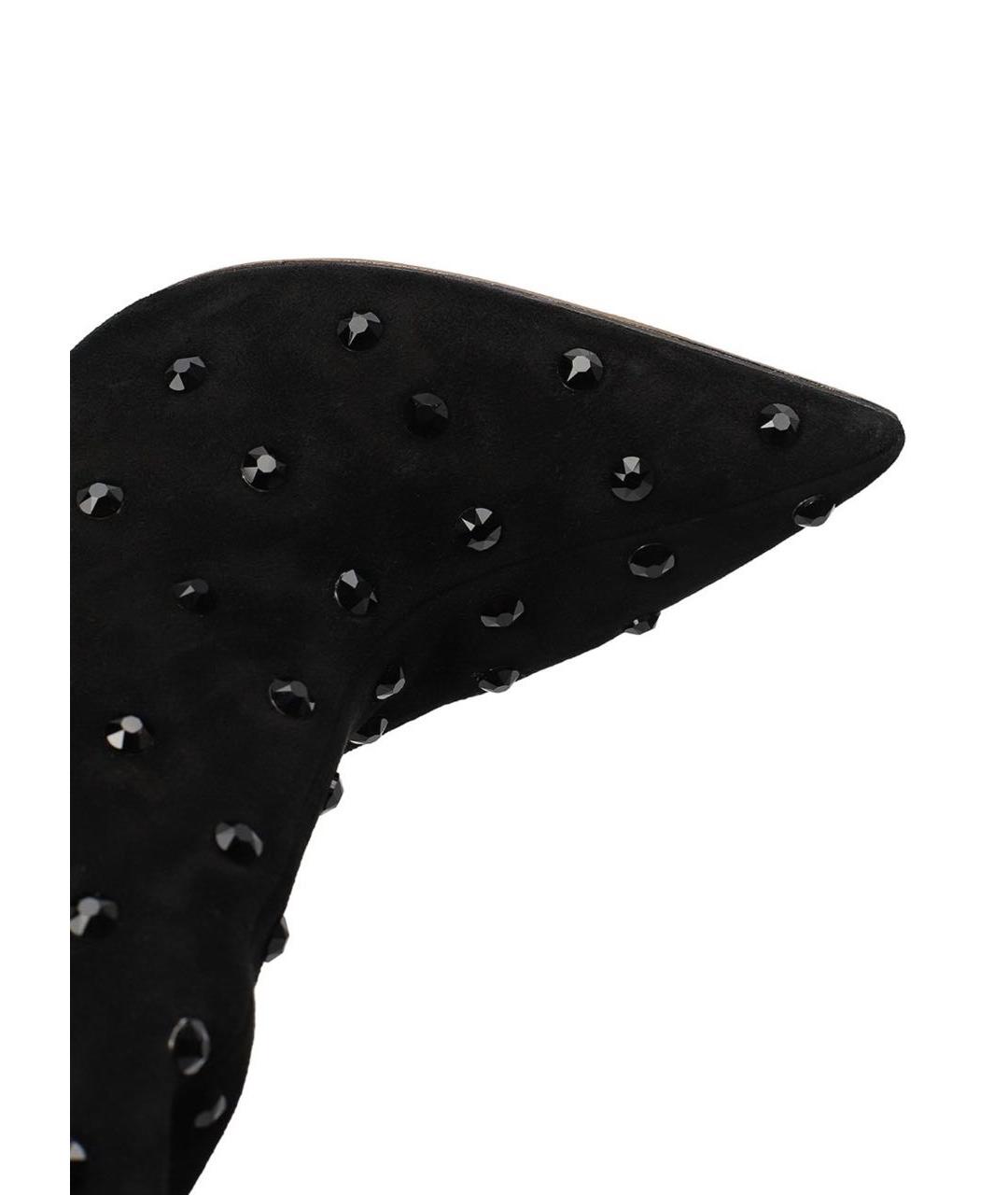 VALENTINO Черные замшевые сапоги, фото 5