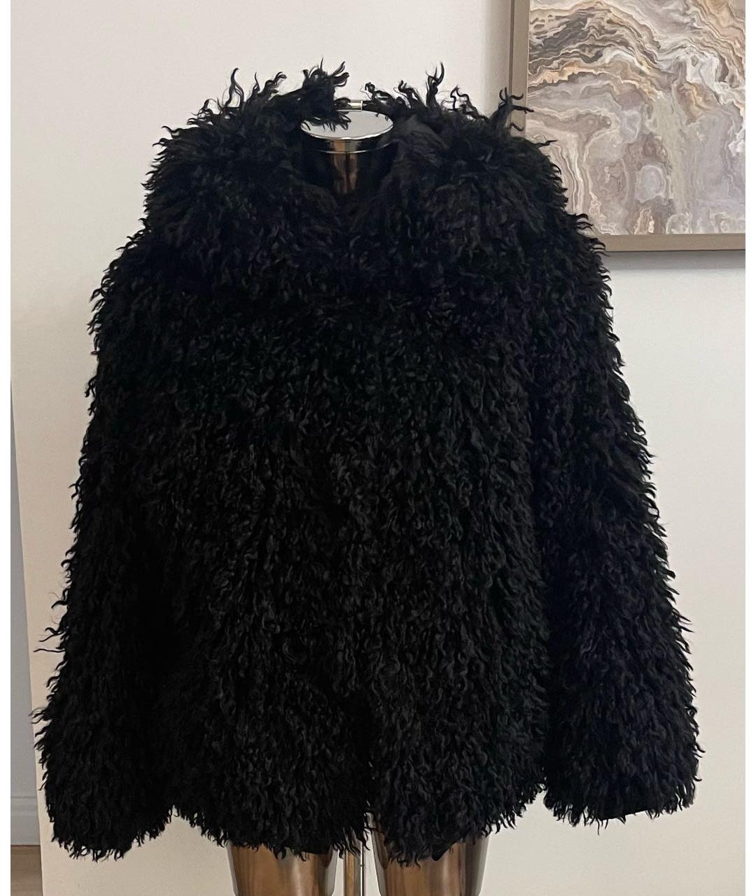 MSGM Черная вискозная шуба, фото 5