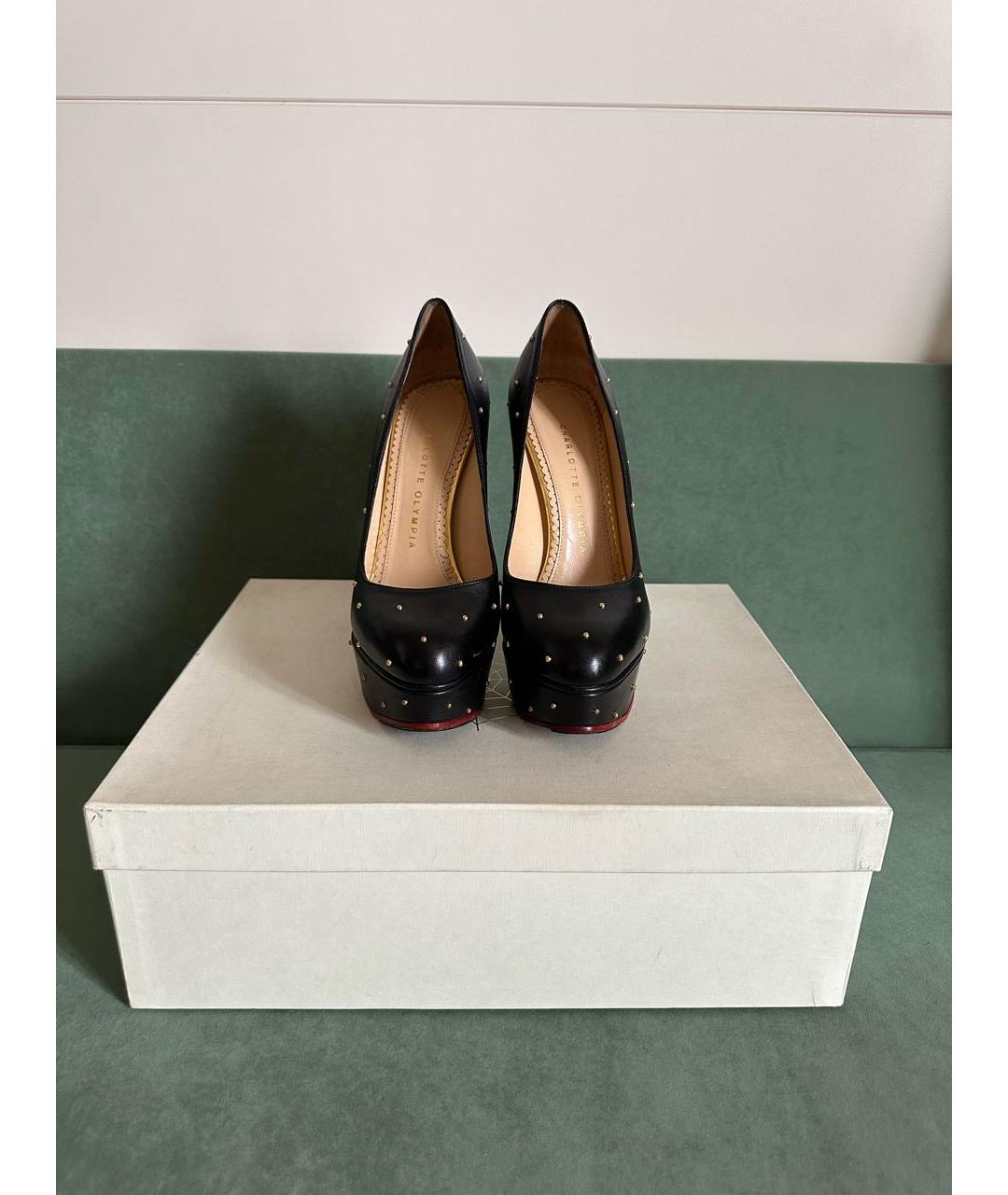 CHARLOTTE OLYMPIA Черные кожаные туфли, фото 2