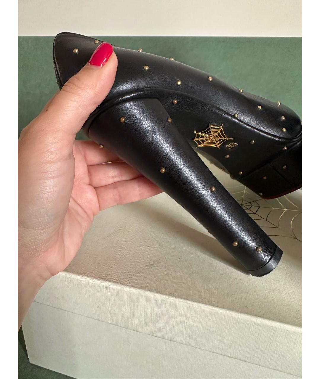 CHARLOTTE OLYMPIA Черные кожаные туфли, фото 7