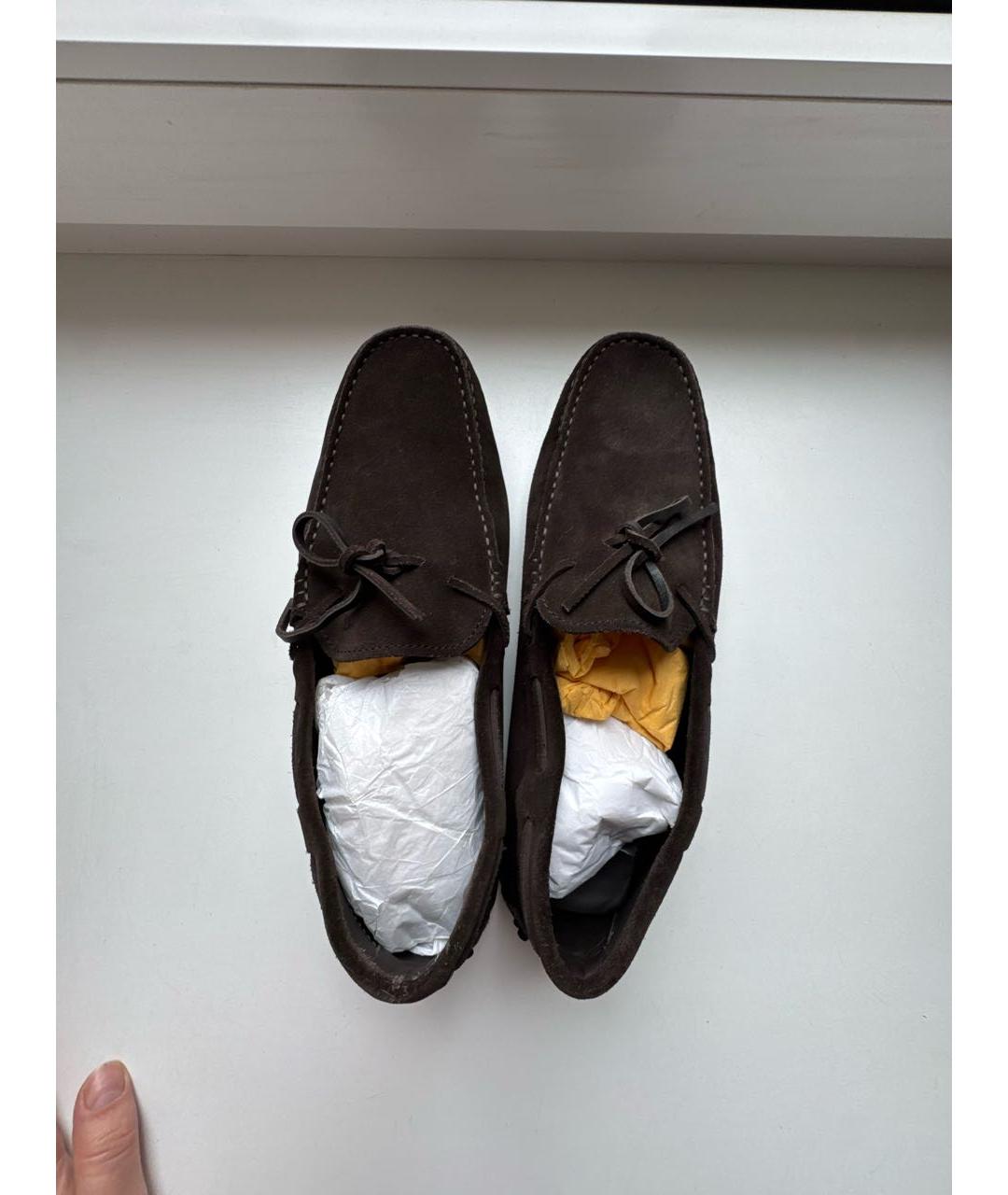 TOD'S Коричневые замшевые мокасины, фото 3
