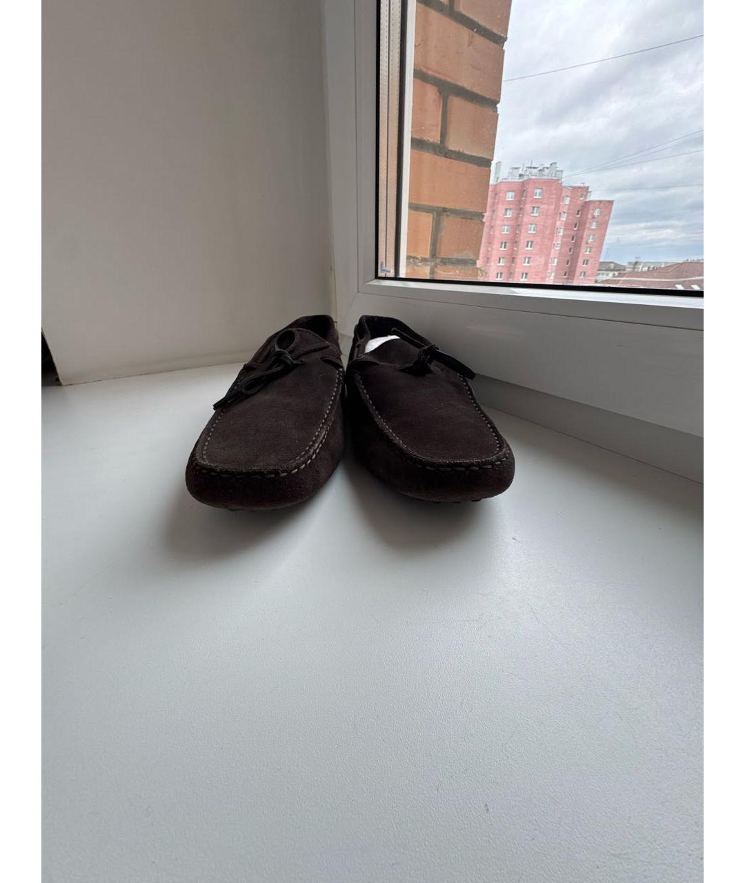 TOD'S Коричневые замшевые мокасины, фото 2