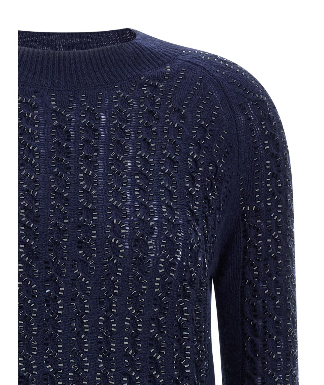 ERMANNO SCERVINO Синий шерстяной джемпер / свитер, фото 3