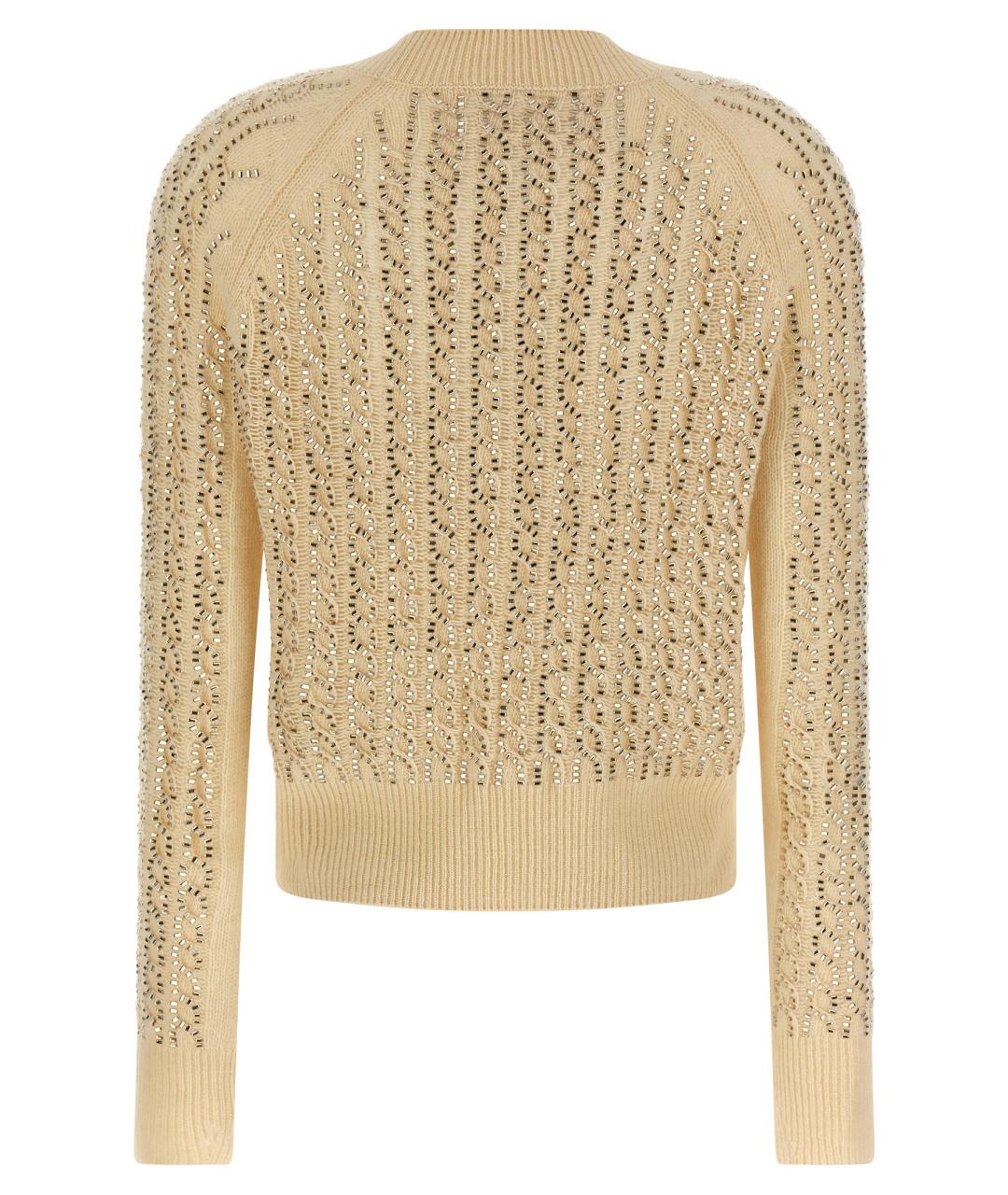 ERMANNO SCERVINO Бежевый шерстяной джемпер / свитер, фото 2