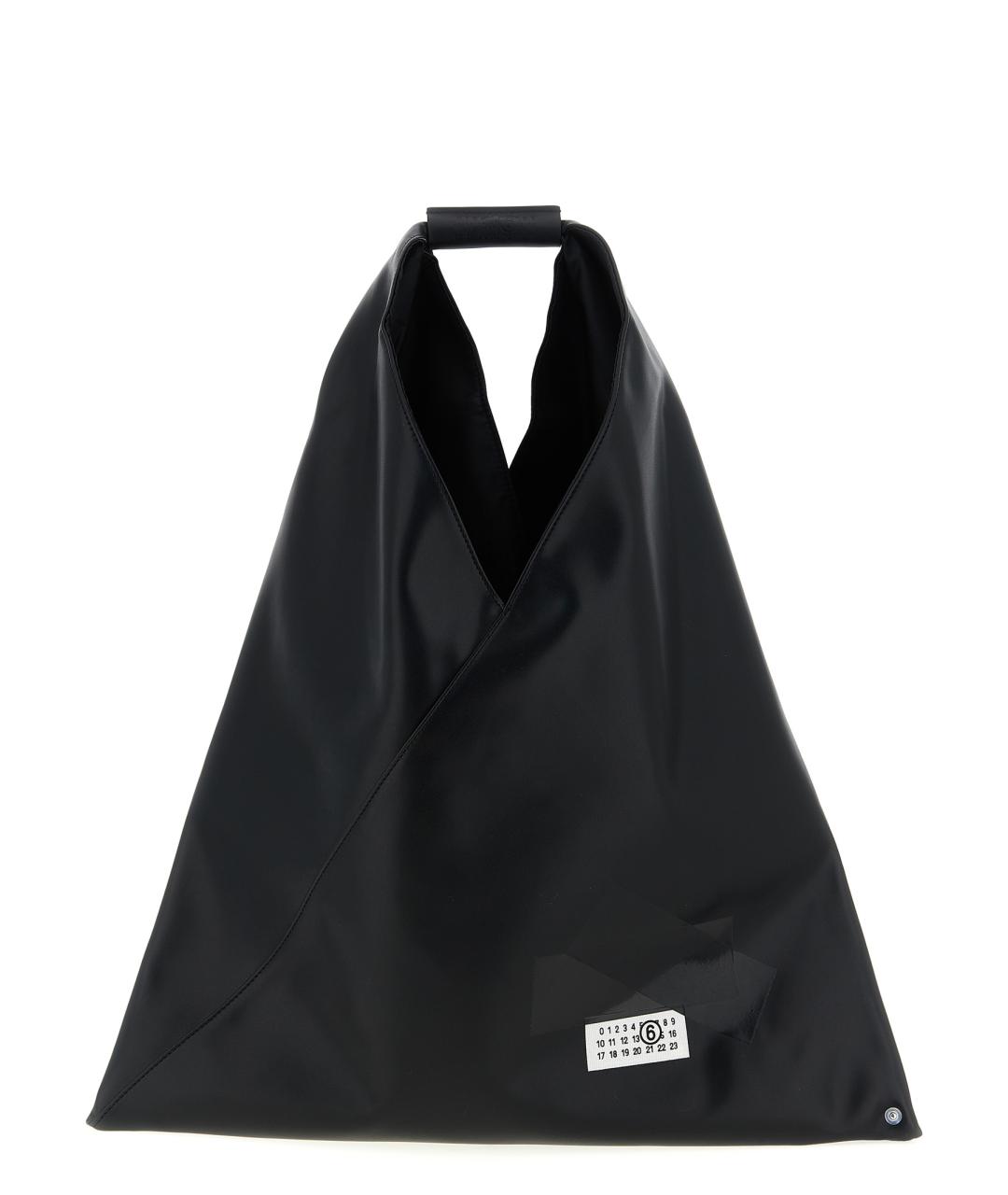 MM6 MAISON MARGIELA Черная сумка тоут из искусственной кожи, фото 1