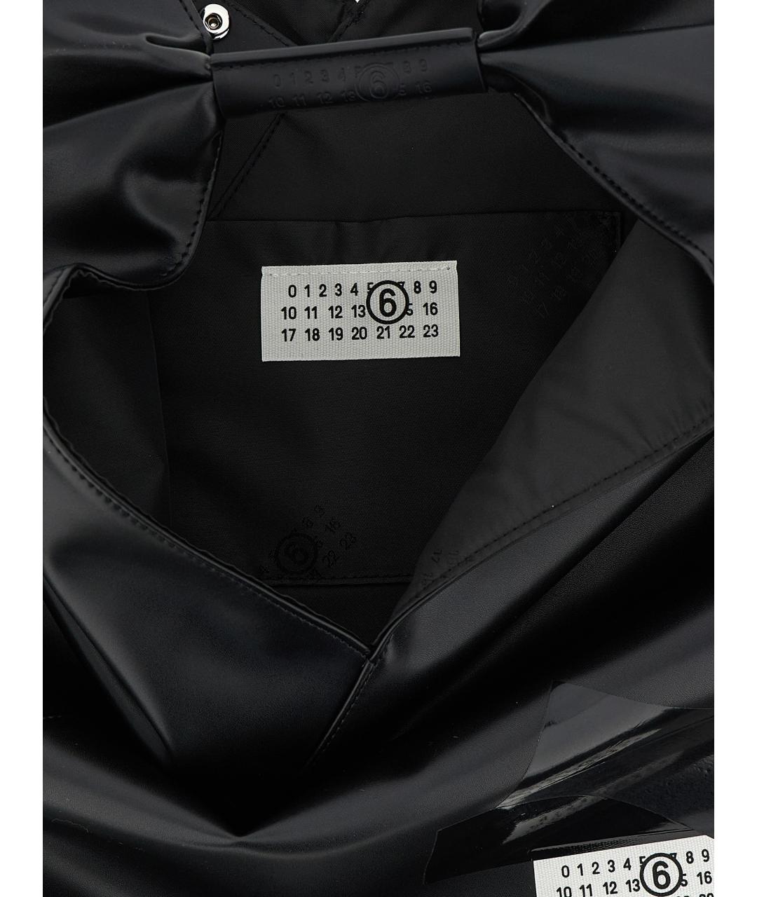 MM6 MAISON MARGIELA Черная сумка тоут из искусственной кожи, фото 4
