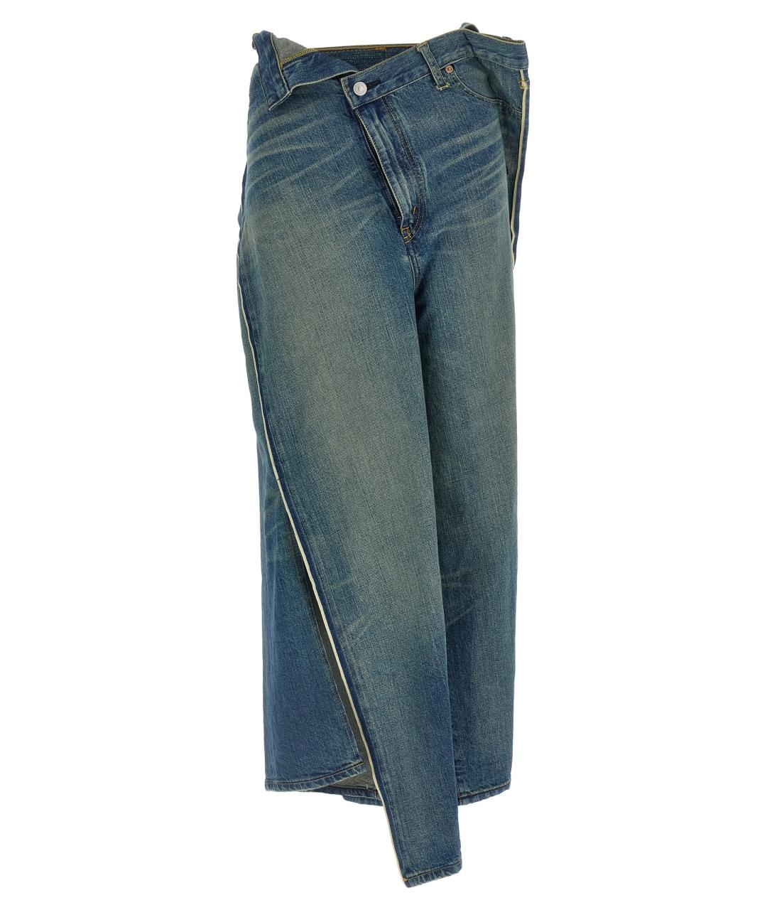 JUNYA WATANABE Синие хлопковые прямые джинсы, фото 1