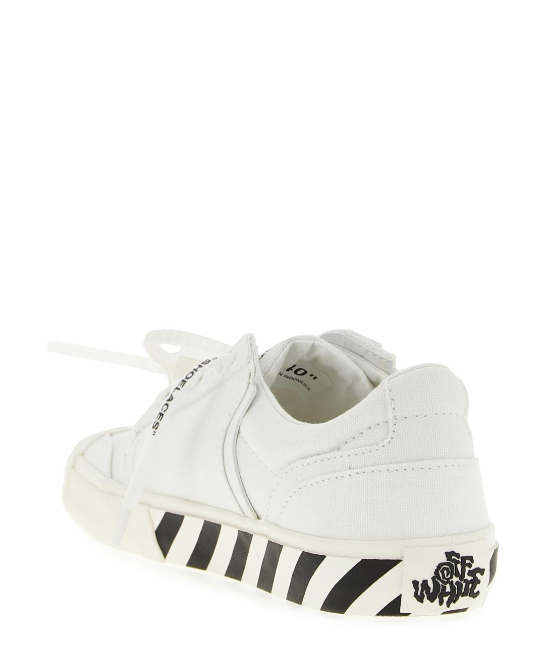 OFF-WHITE Белые текстильные кроссовки, фото 4