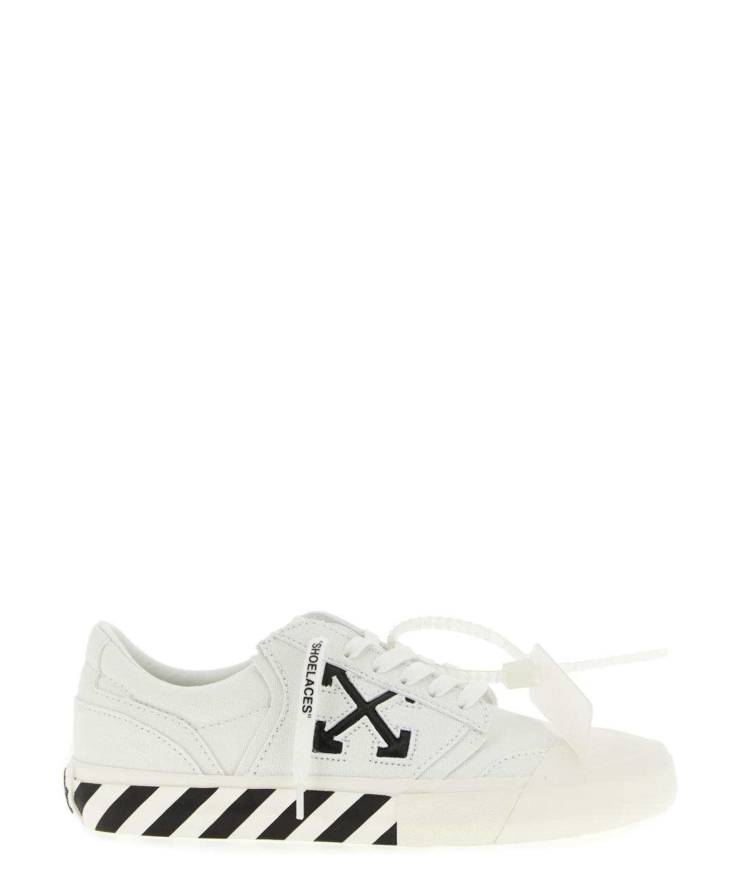 OFF-WHITE Белые текстильные кроссовки, фото 1