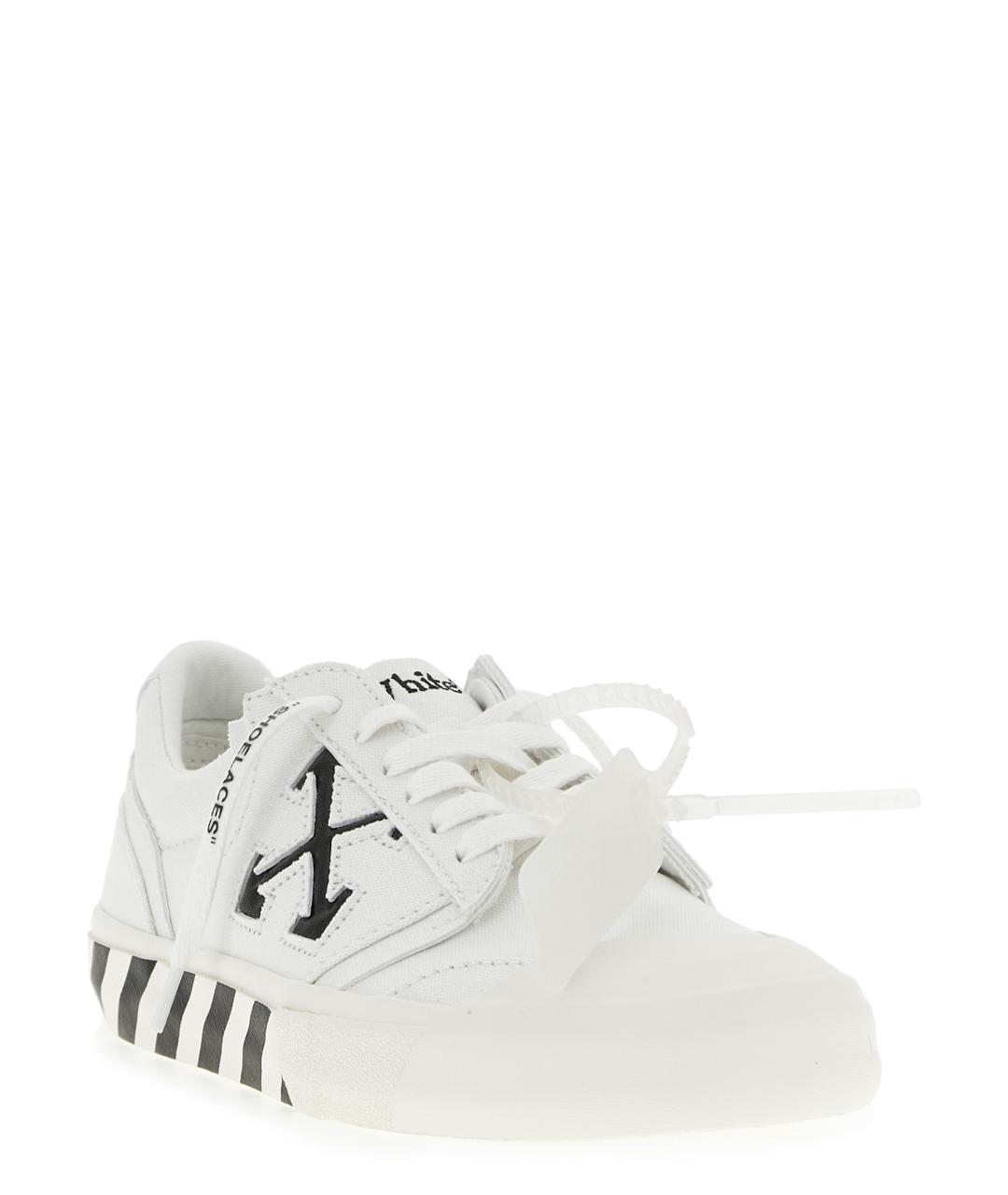 OFF-WHITE Белые текстильные кроссовки, фото 3