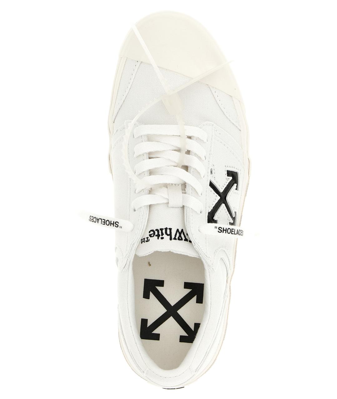 OFF-WHITE Белые текстильные кроссовки, фото 5