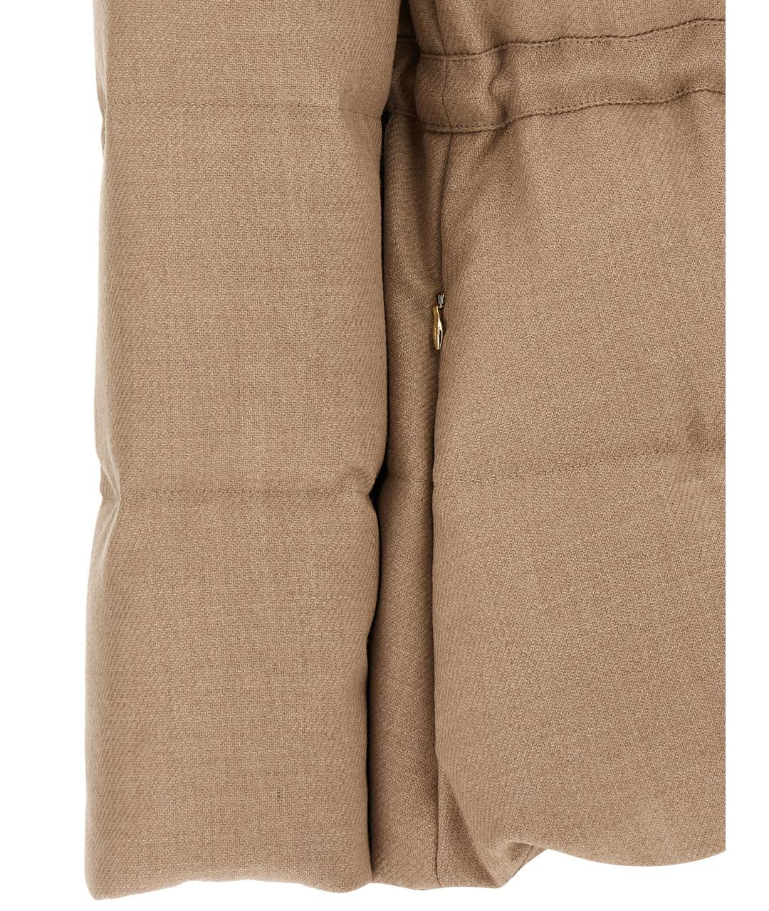 HERNO Бежевый шерстяной пуховик, фото 4