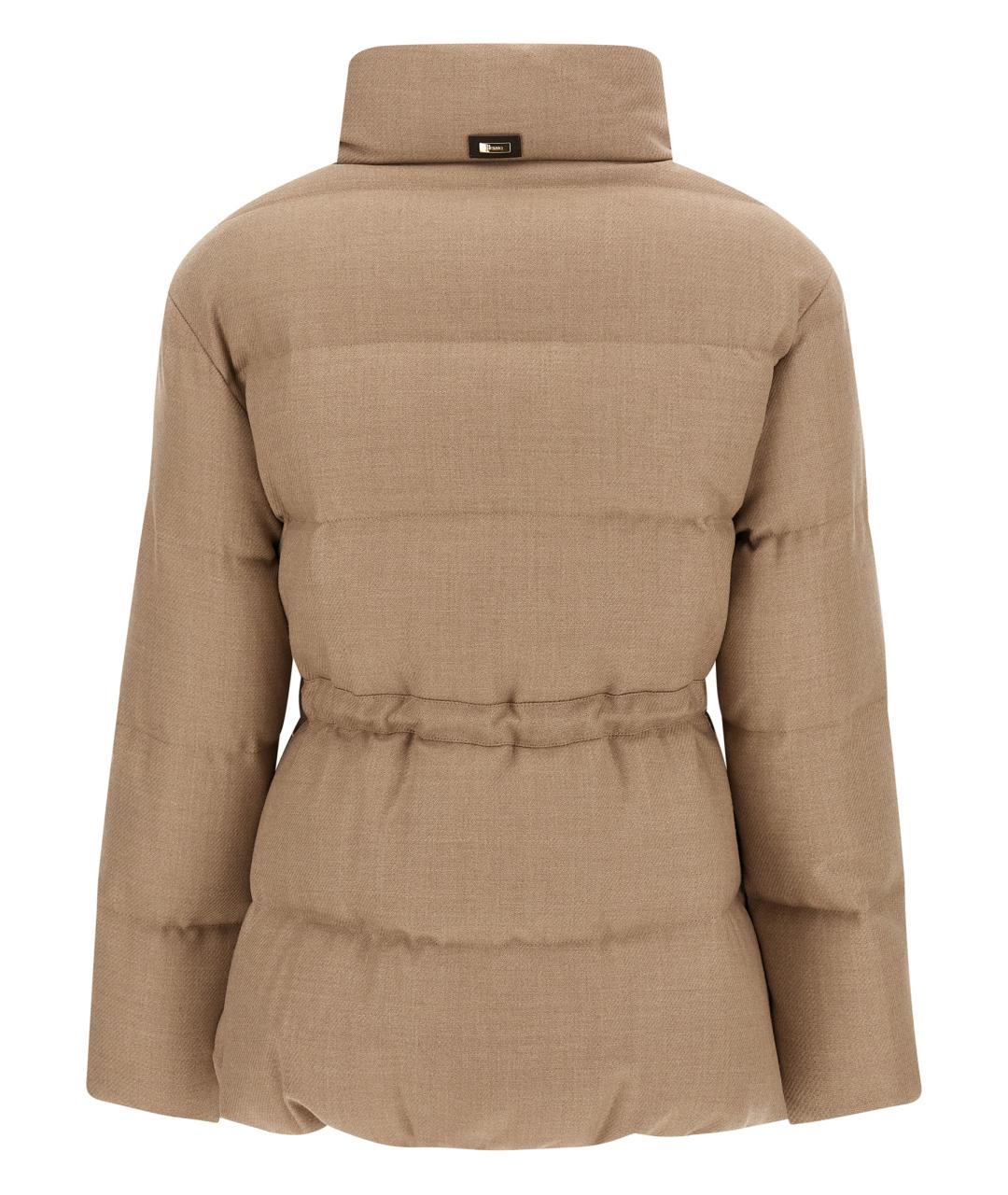 HERNO Бежевый шерстяной пуховик, фото 2