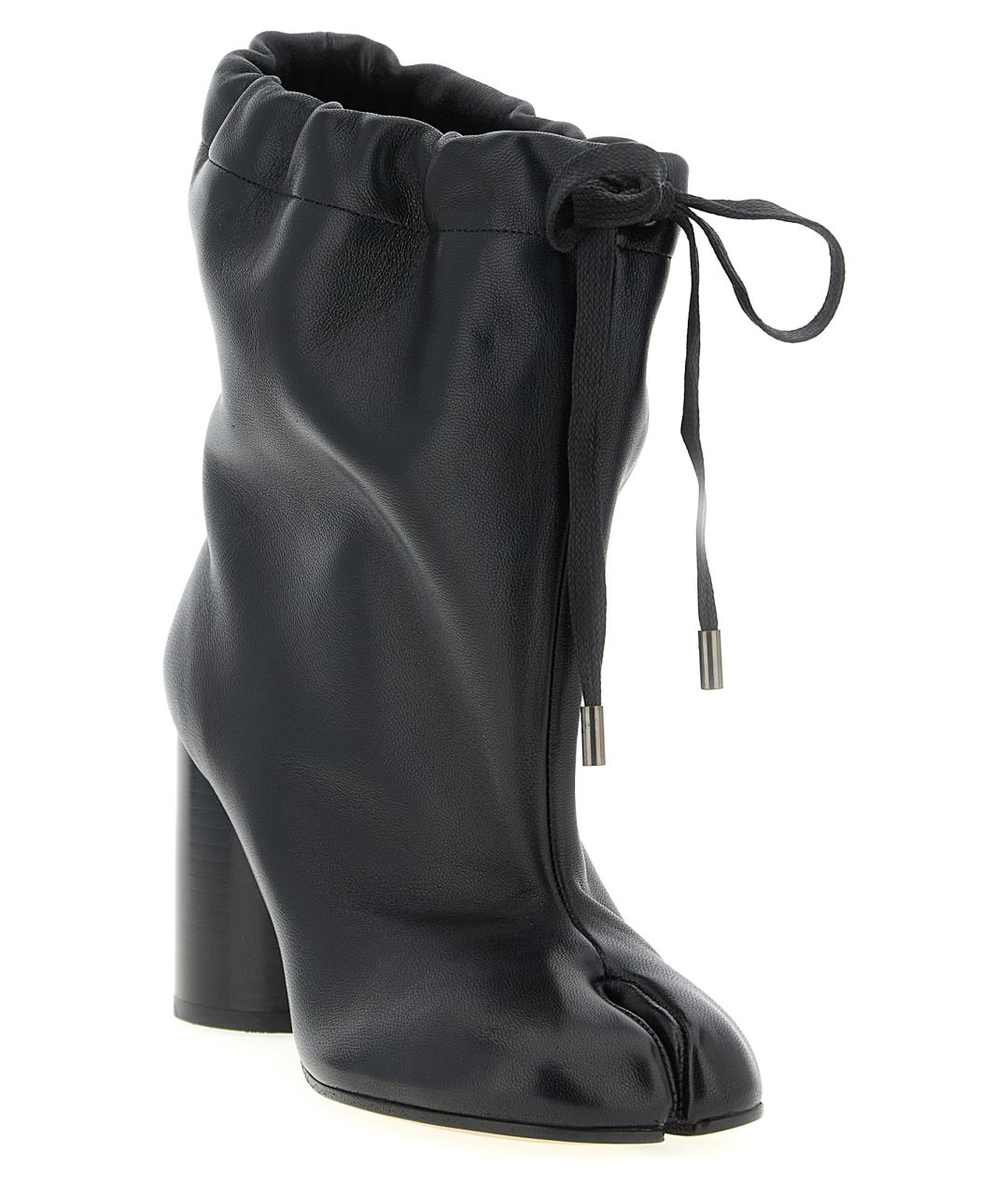 MAISON MARGIELA Черные кожаные ботильоны, фото 2