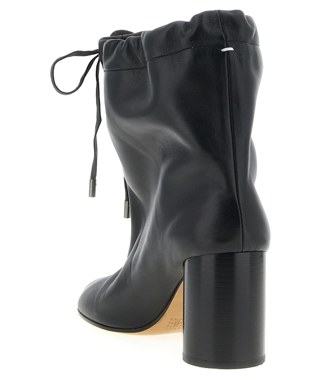 MAISON MARGIELA Черные кожаные ботильоны, фото 3