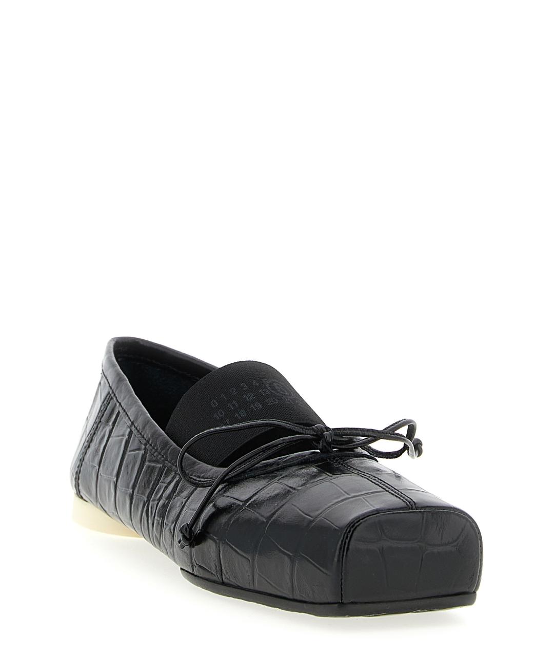 MM6 MAISON MARGIELA Черные кожаные балетки, фото 2