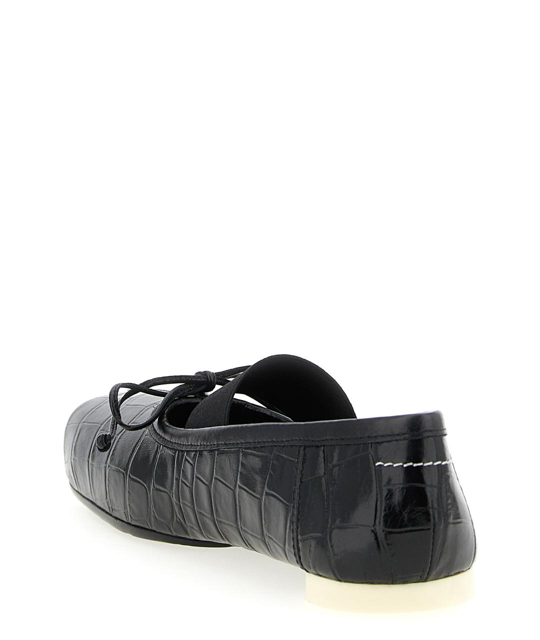 MM6 MAISON MARGIELA Черные кожаные балетки, фото 3