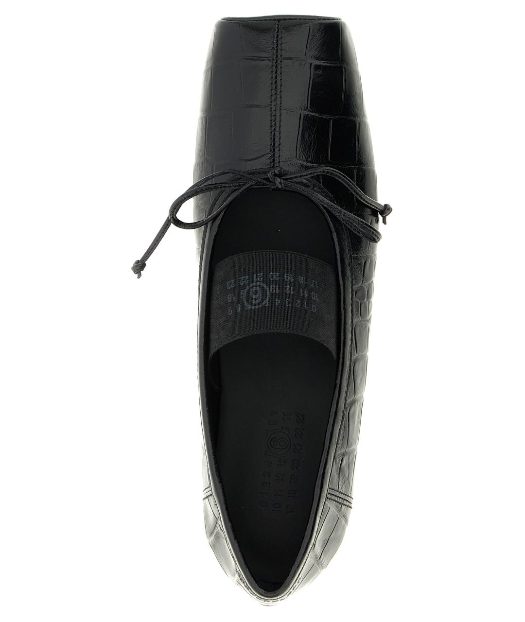 MM6 MAISON MARGIELA Черные кожаные балетки, фото 4