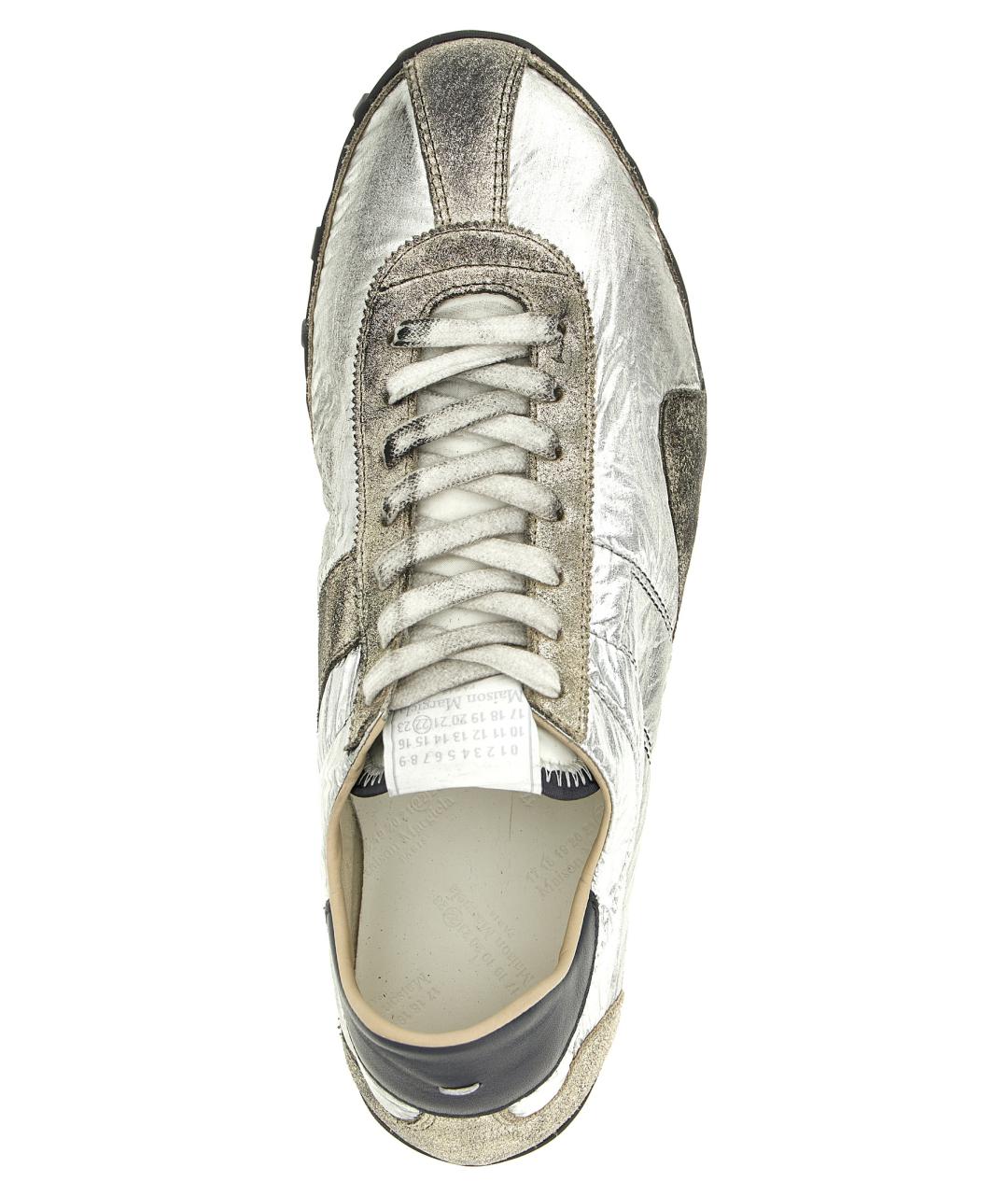 MAISON MARGIELA Серебряные низкие кроссовки / кеды, фото 4
