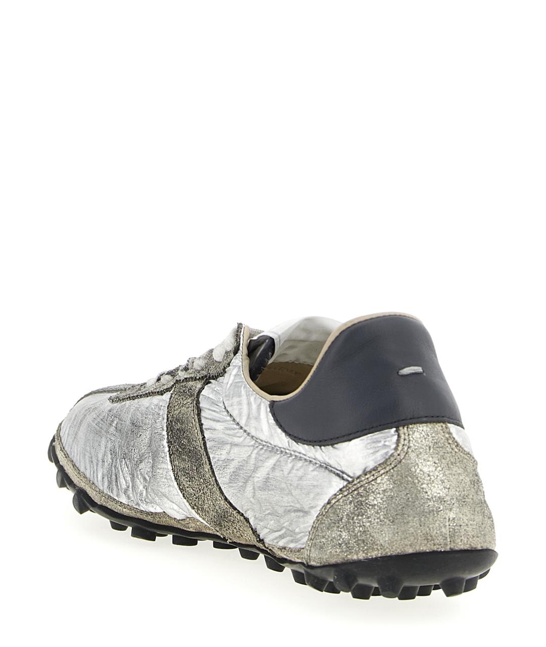 MAISON MARGIELA Серебряные низкие кроссовки / кеды, фото 3