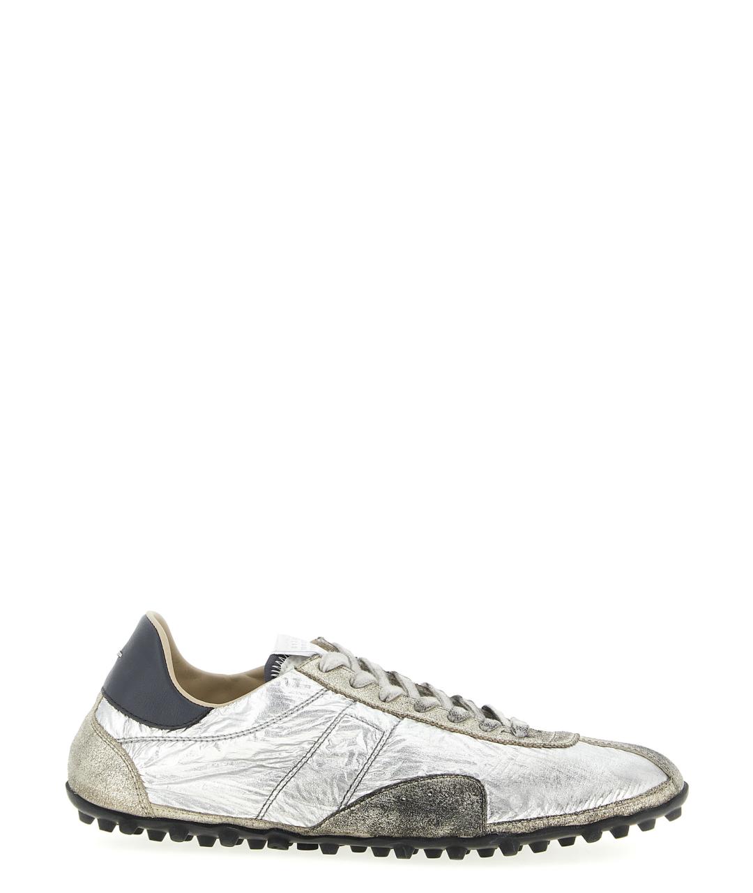 MAISON MARGIELA Серебряные низкие кроссовки / кеды, фото 1