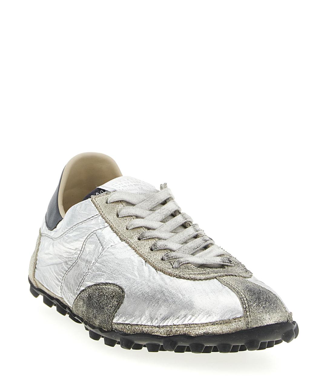 MAISON MARGIELA Серебряные низкие кроссовки / кеды, фото 2
