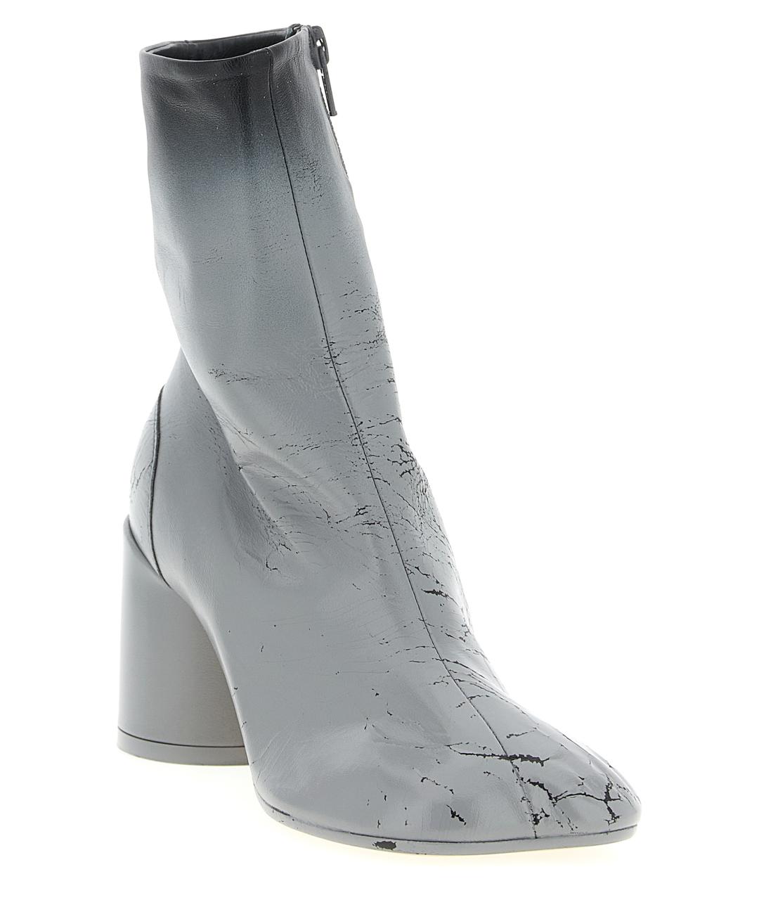 MM6 MAISON MARGIELA Серые кожаные ботильоны, фото 2