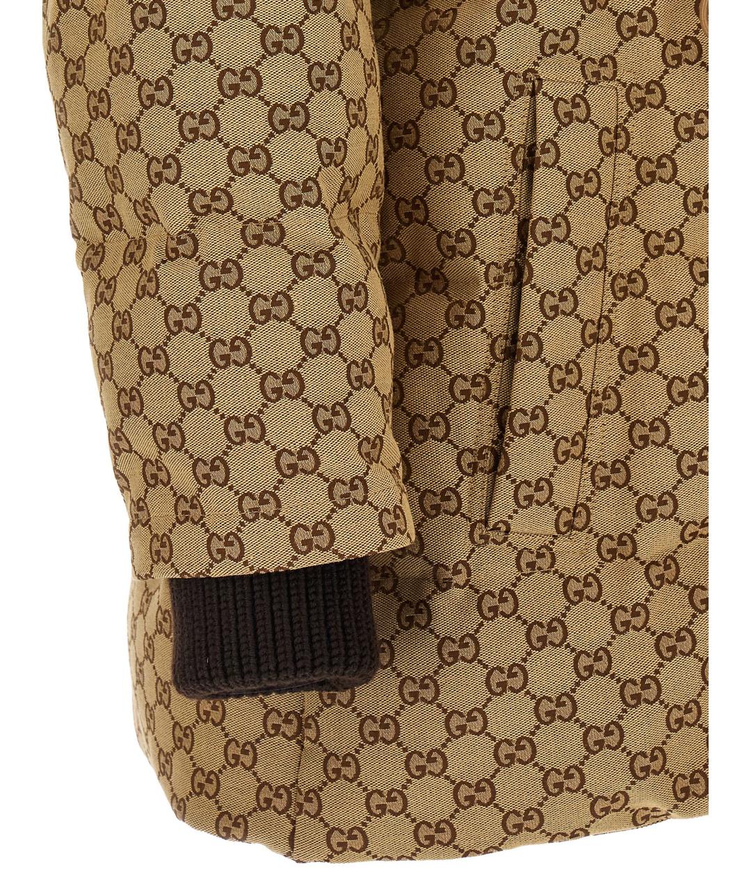 GUCCI Бежевый хлопковый пуховик, фото 4