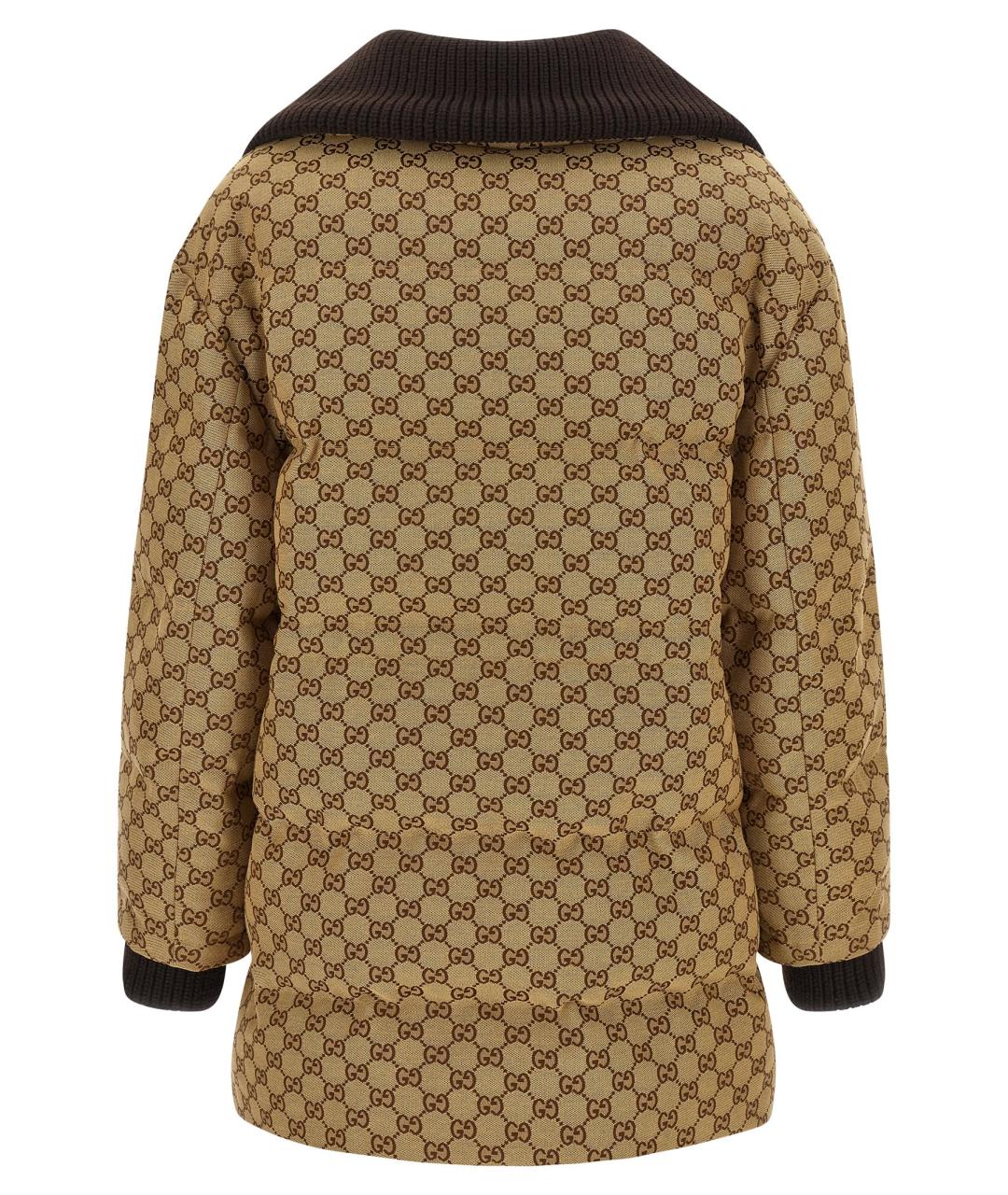 GUCCI Бежевый хлопковый пуховик, фото 2
